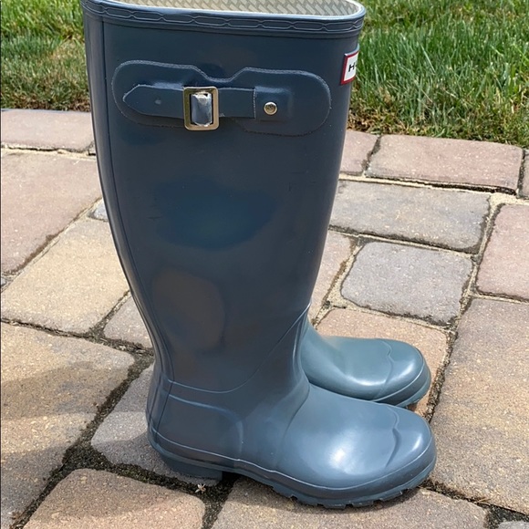 Hunter Shoes - Hunter Original Gloss Tall Rain boots slate grey